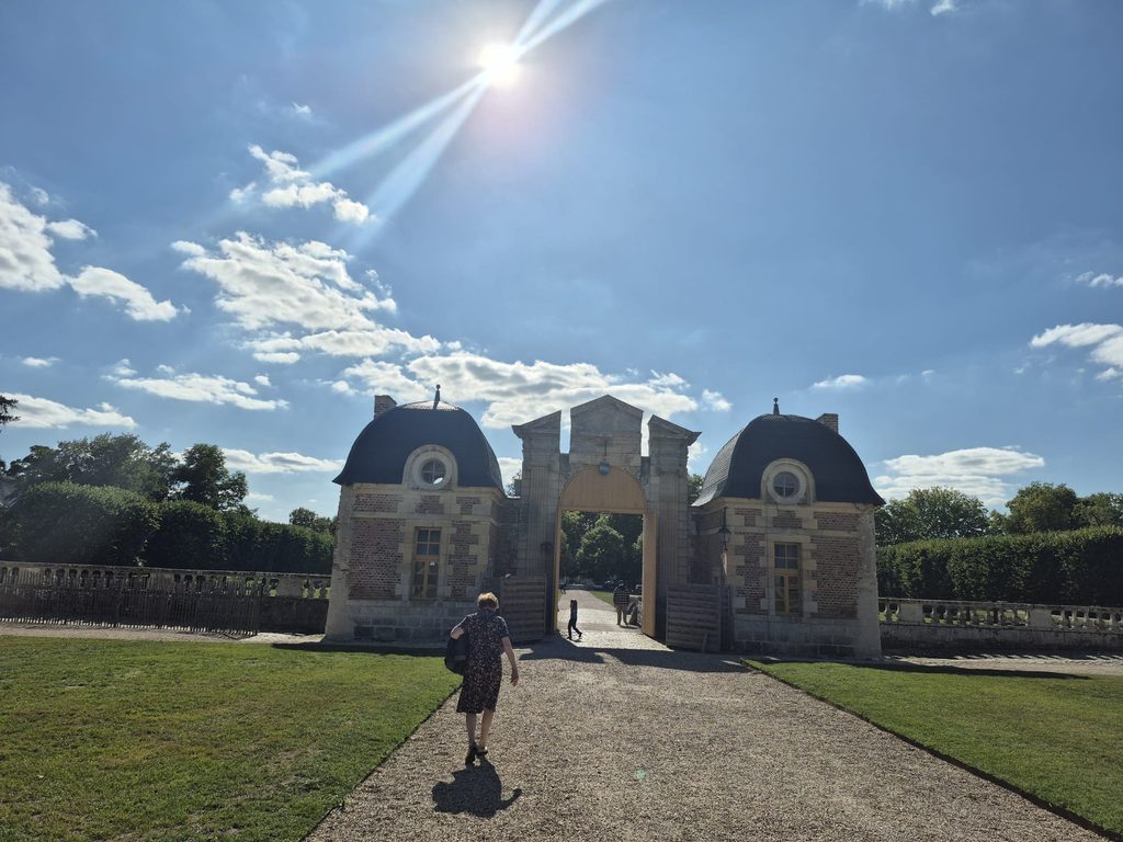 Gate of the Renaissance-era castle of La Ferté Saint Aubin